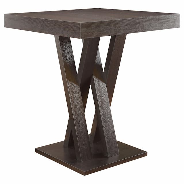 Freda Square 36-inch Pub Height Bistro Bar Table Cappuccino
