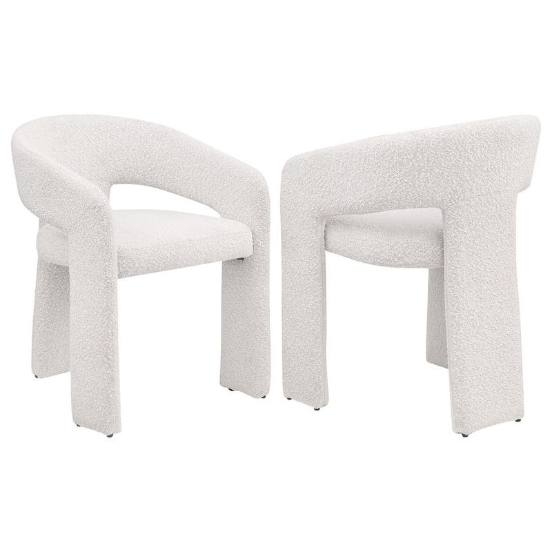 Eudora Boucle Upholstered Dining Side Chair Cream 
