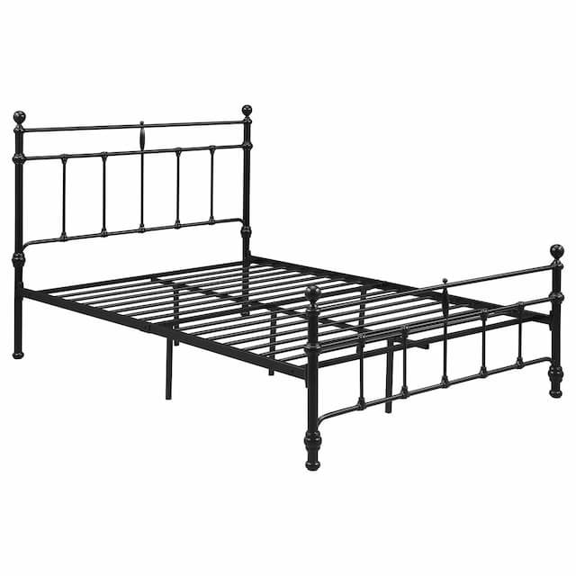 Novak 48-inch Metal Full Open Frame Bed Matte Black