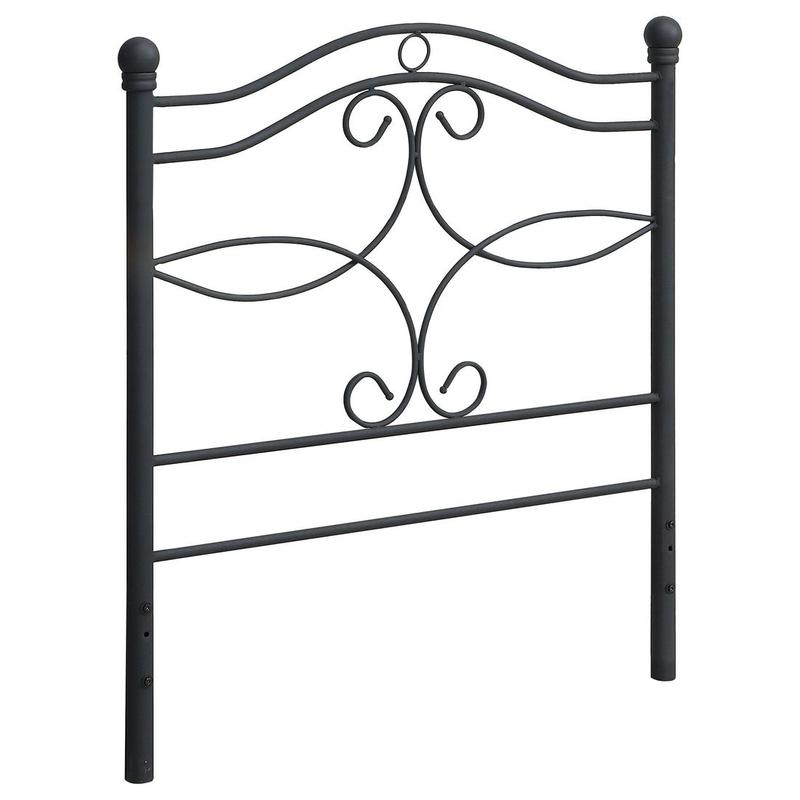 Callie Metal Twin Open Frame Headboard Matte Black