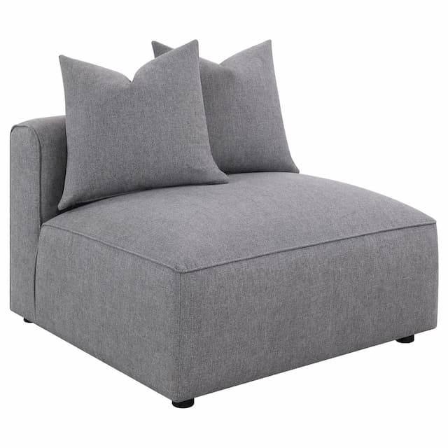 Jennifer Upholstered Armless Chair Grey