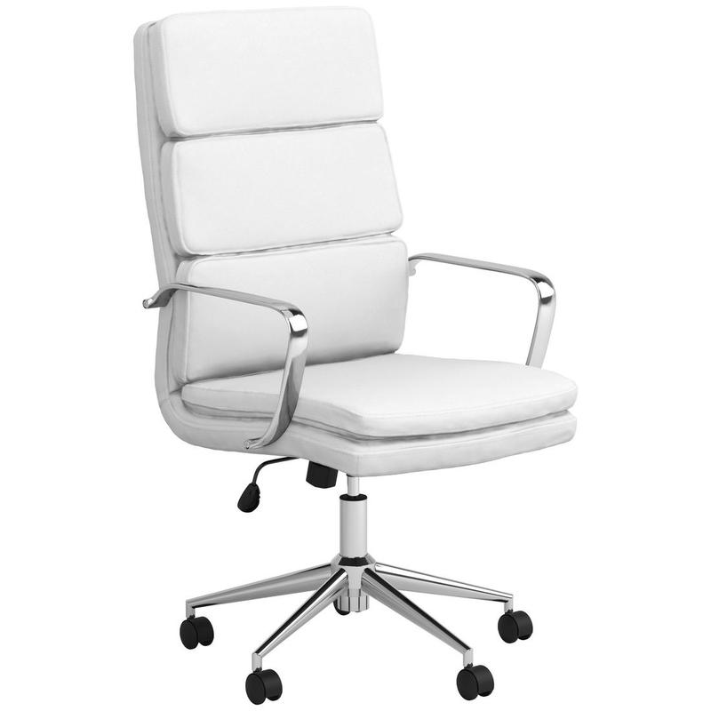 Ximena Upholstered Adjustable High Back Office Chair White