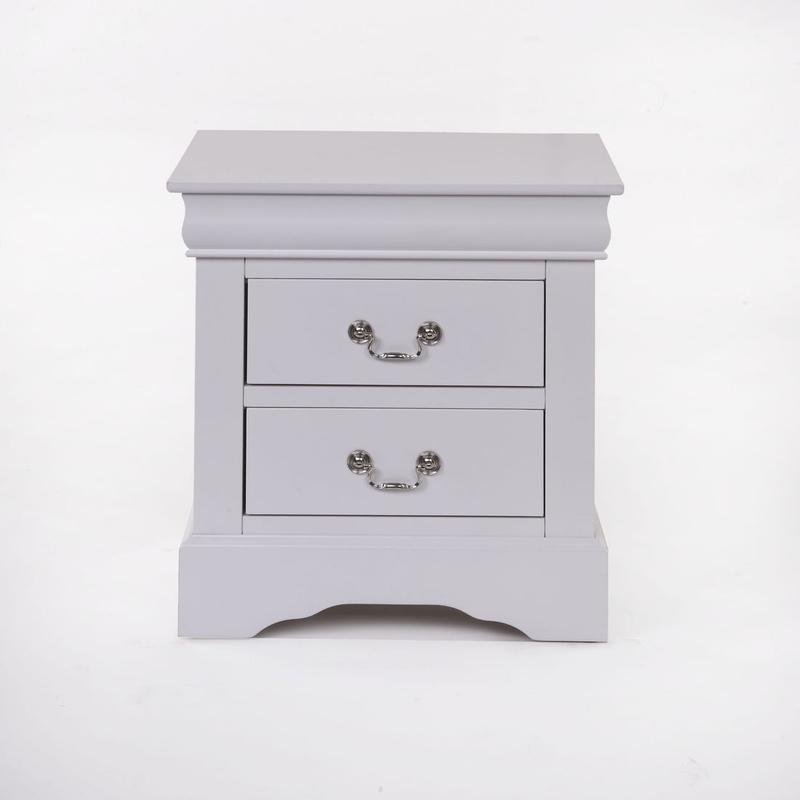 Louis Philippe III White Nightstand