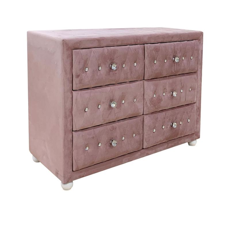 Reggie Pink Fabric Dresser