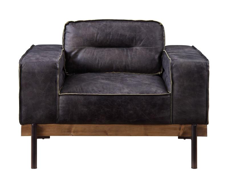 Silchester Antique Ebony Top Grain Leather Chair