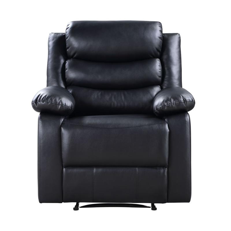 Eilbra Black Synthetic Leather Power Motion Recliner