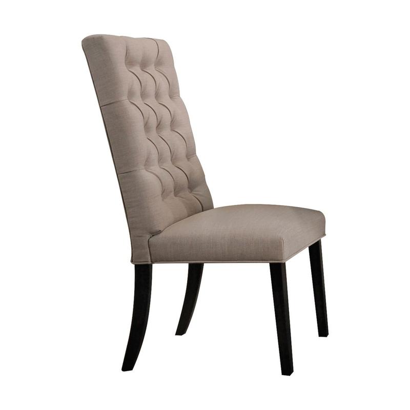 Morland Tan Linen & Vintage Black Side Chair (Set-2)