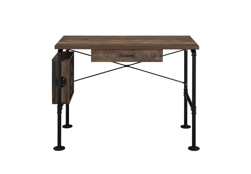 Endang Weathered Oak & Black Finish Writing Desk