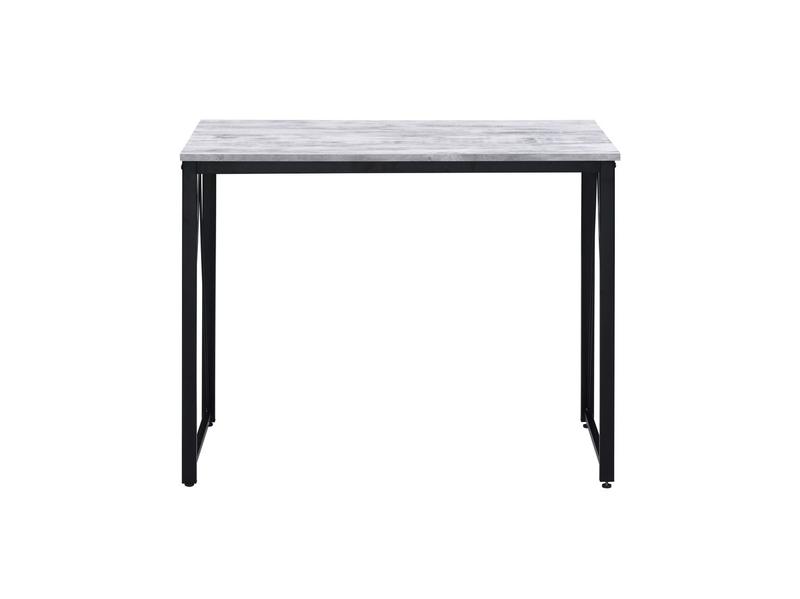 Zaidin Antique White & Black Finish Writing Desk