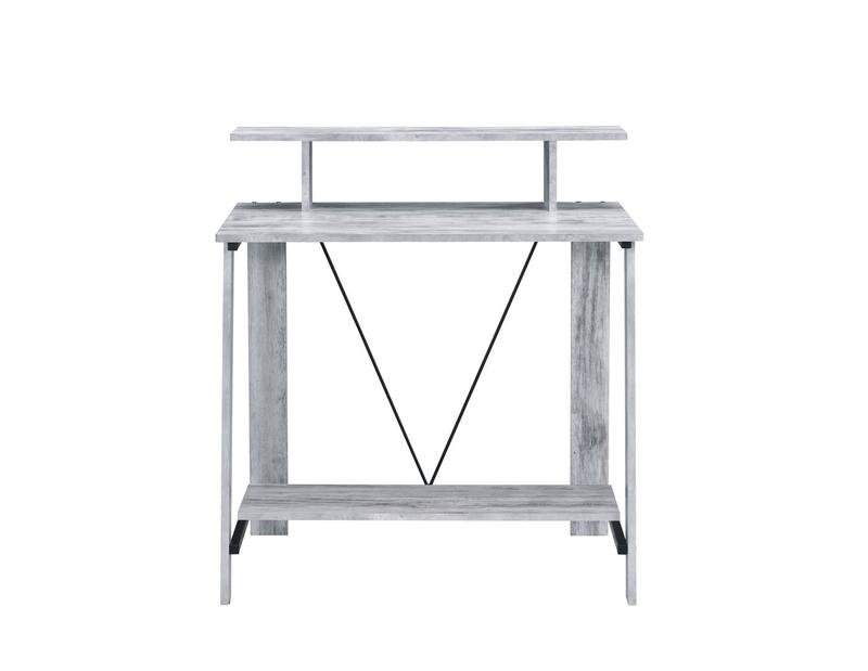 Nypho Antique White & Black Finish Writing Desk