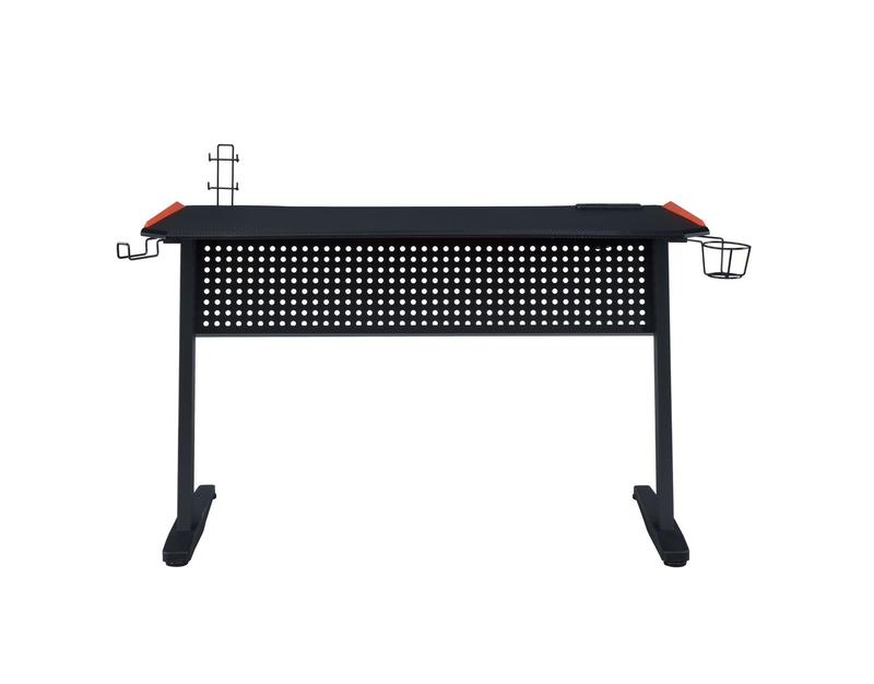 Dragi Black & Red Finish Gaming Desk W/USB
