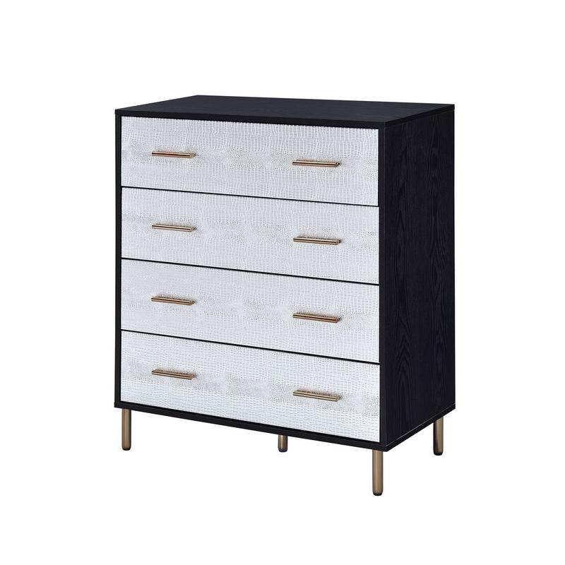 Myles Black, Silver & Gold Finish Chest