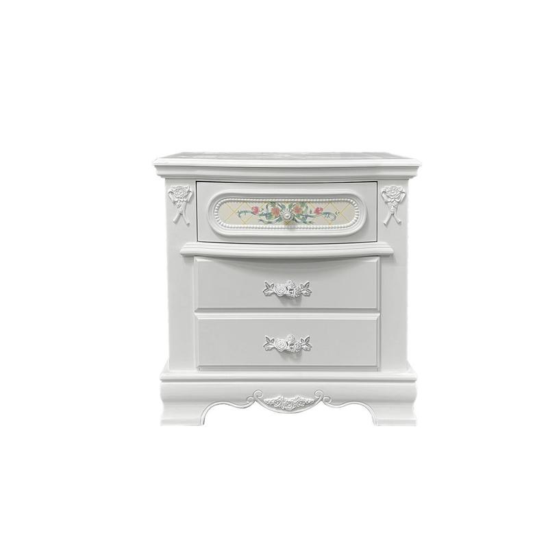 Flora White Finish Nightstand