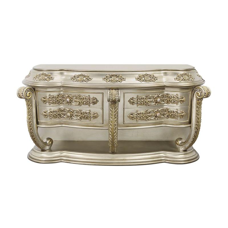 Danae Champagne & Gold Finish Server