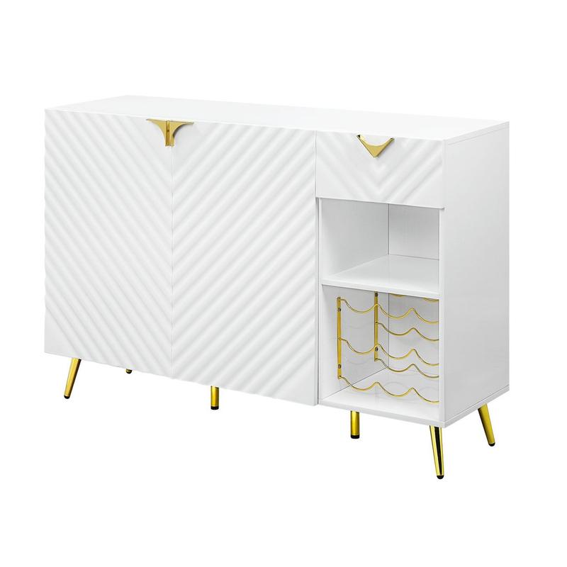 Gaines White High Gloss Finish Server