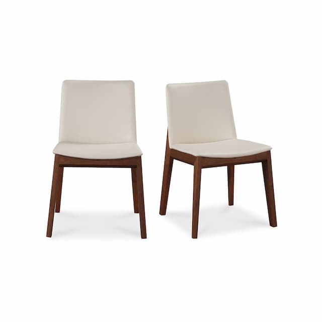 DECO DINING CHAIR WHITE PVC-SET OF TWO