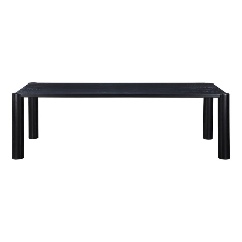Post Dining Table Large Oak Black
