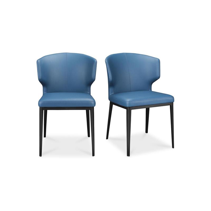 DELANEY DINING CHAIR STEEL BLUE-SET OF TWO