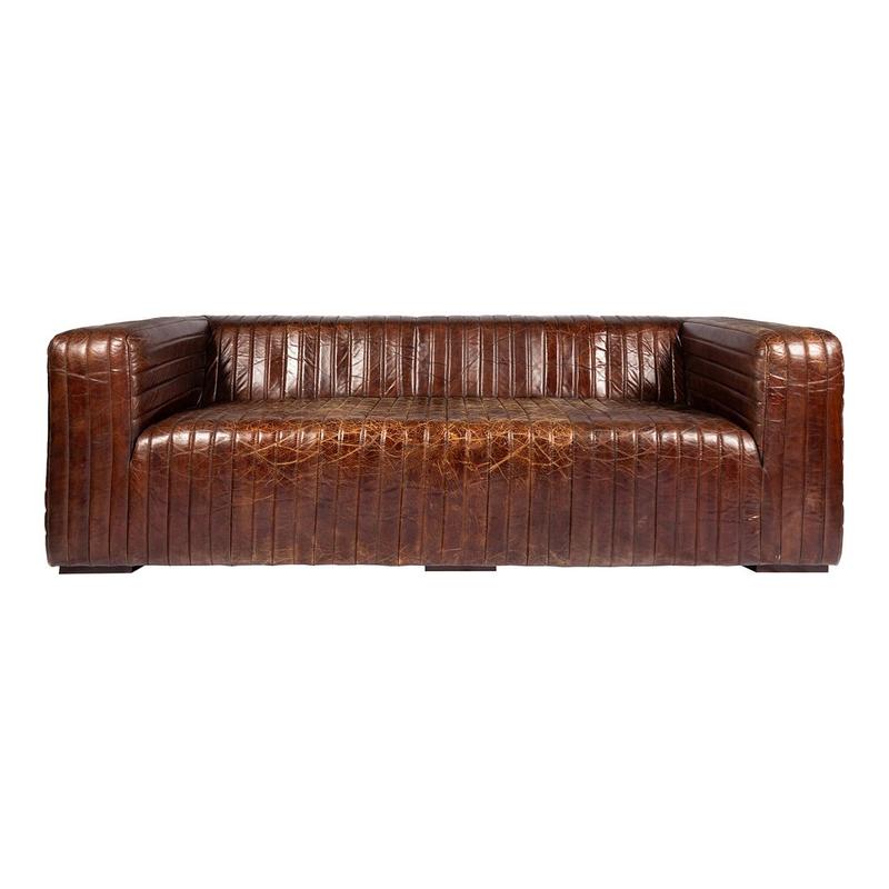 CASTLE SOFA DARK BROWN
