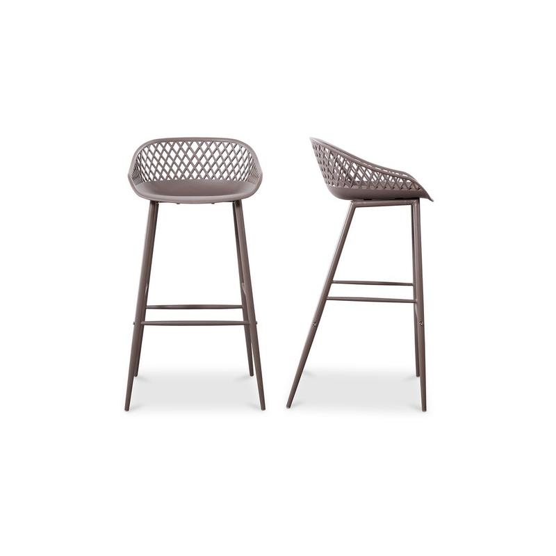 PIAZZA OUTDOOR BARSTOOL GREY-SET OF TWO