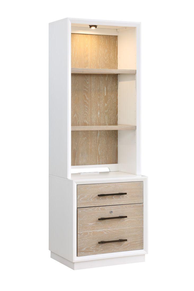 Boca Grande Drawer File Cabinet with Hutch