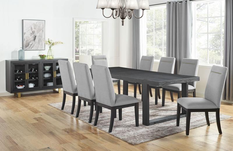 Yves 10pc Dining Set - Grey