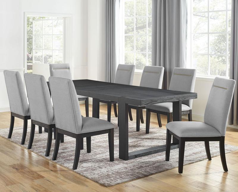 Yves 9pc Dining Set - Grey