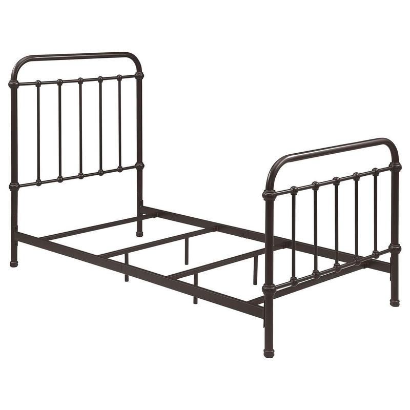 Livingston Metal Twin Open Frame Bed Dark Bronze