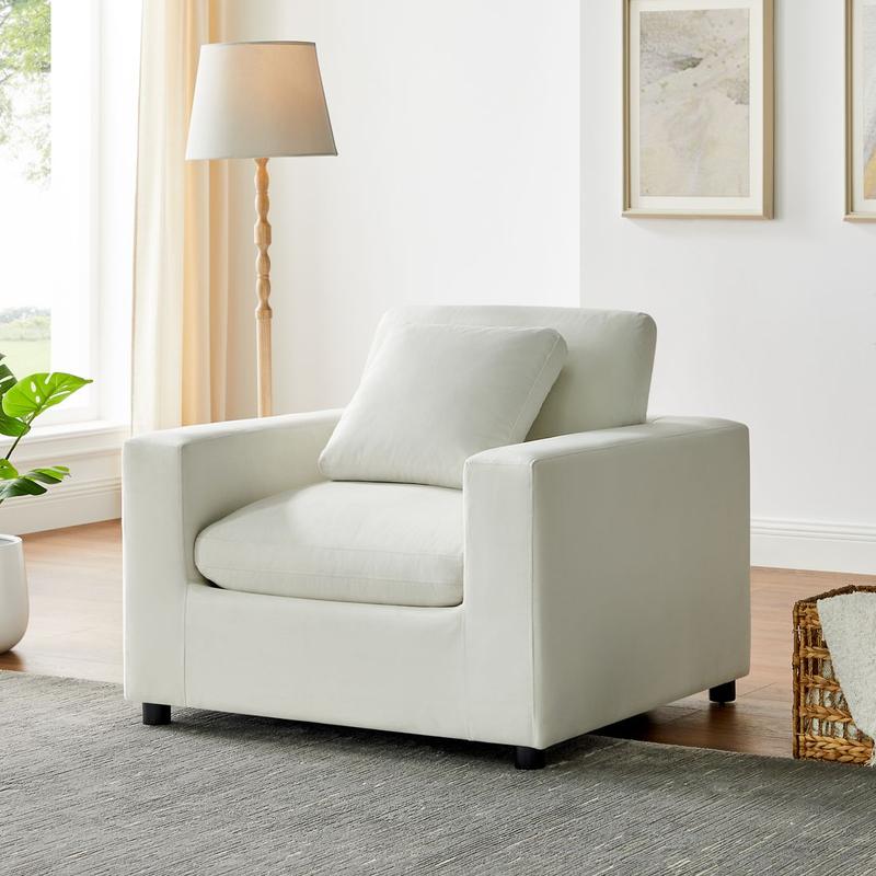 Casella Modern Armchair - Ivory
