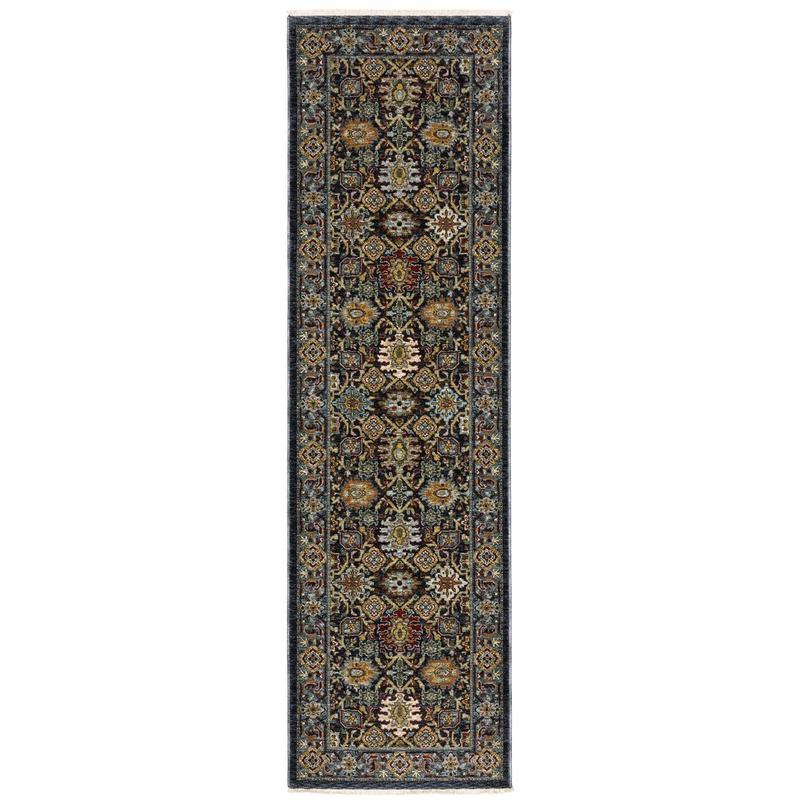 Aberdeen 4922D Blue/ Multi Indoor Area Rug - 2'3" x 7'6"