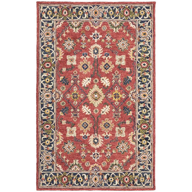 Alfresco 28404 Red/ Blue Hand-crafted Wool Area Rug - 10' x 13'