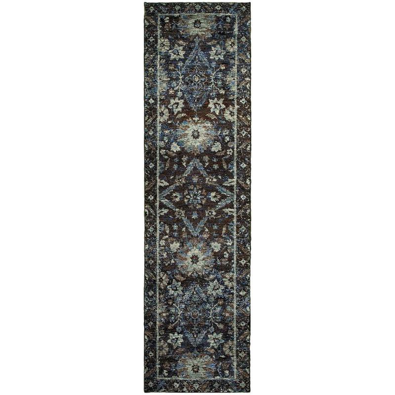 Andorra 7124A Navy/ Blue Indoor Area Rug
