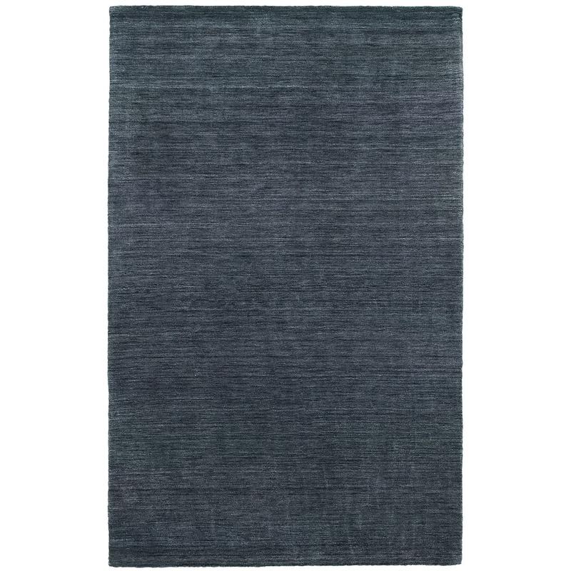 Aniston 27106 Navy Hand-crafted Wool Area Rug - 5' x 8'