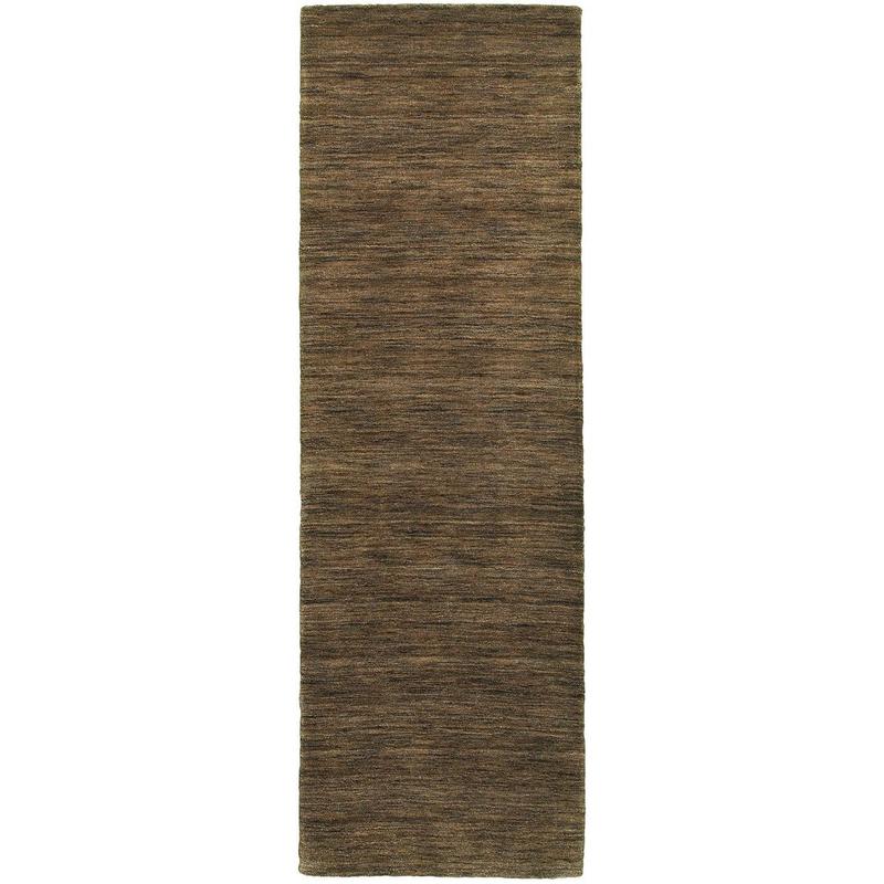 Aniston 27109 Brown Hand-crafted Wool Area Rug