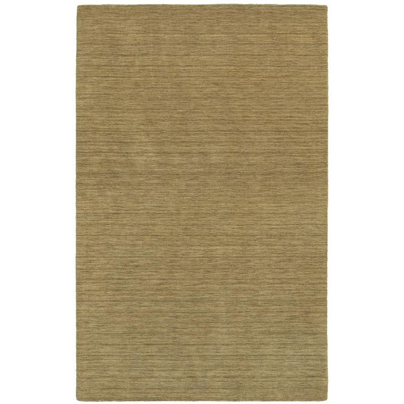 Aniston 27110 Gold Hand-crafted Wool Area Rug - 5' x 8'