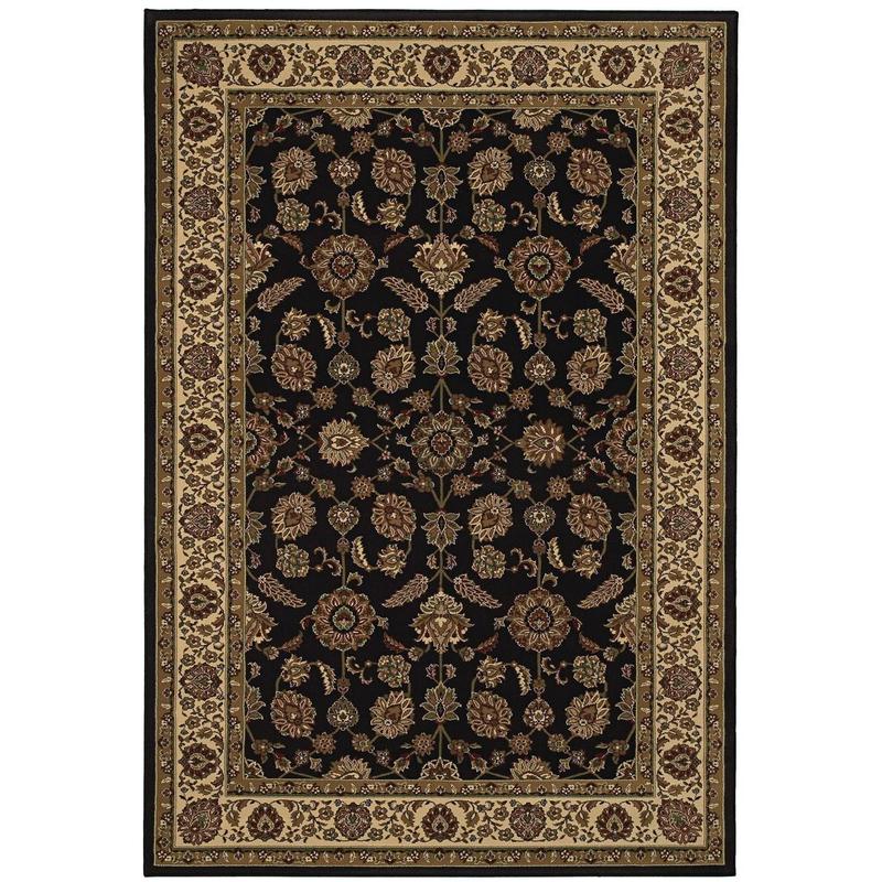 Ariana 271D3 Brown/ Ivory Indoor Area Rug - 5'3" x 7'9"
