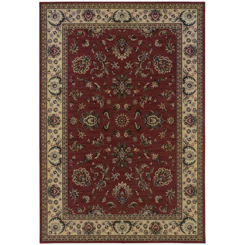Ariana 311C3 Red/ Ivory Indoor Area Rug - 4' x 5'9"