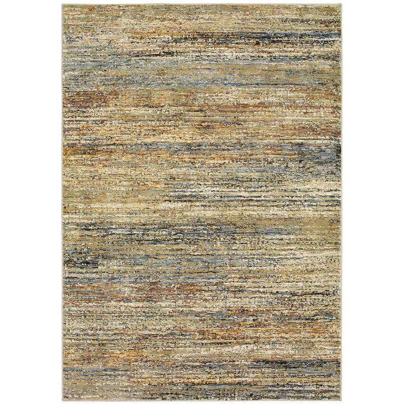 Atlas 8037J Gold/ Green Indoor Area Rug - 1'10" x 3'2"