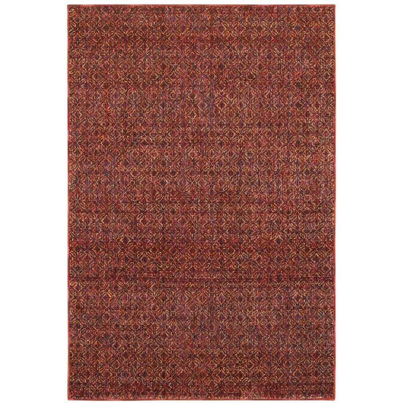 Atlas 8048K Red/ Rust Indoor Area Rug - 1'10" x 3'2"