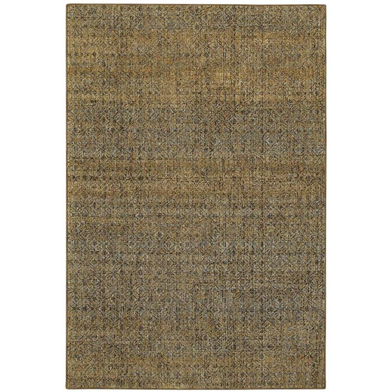 Atlas 8048P Green/ Gold Indoor Area Rug - 1'10" x 3'2"
