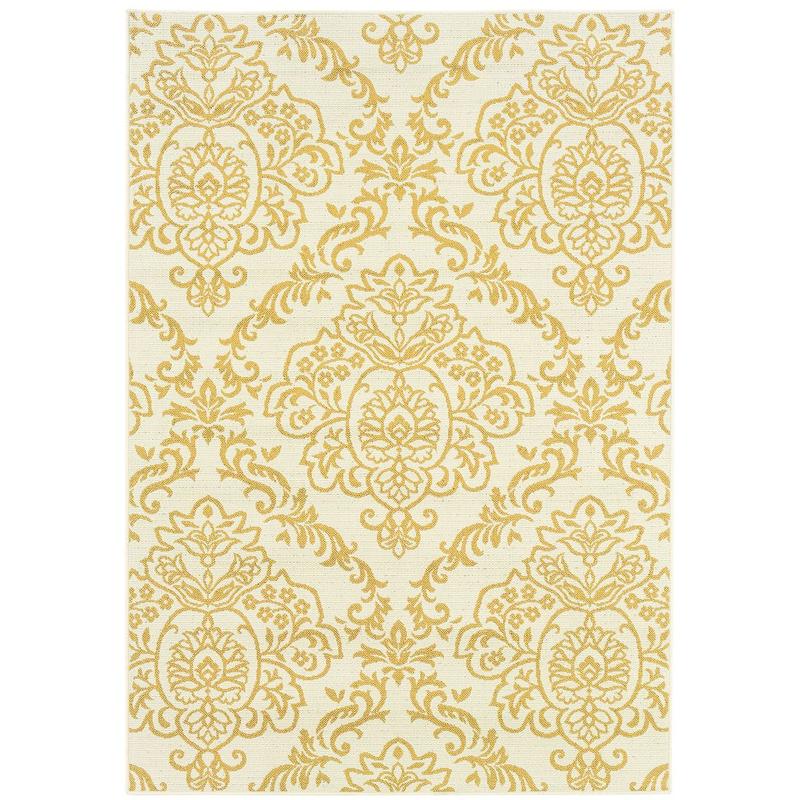 Bali 8424J Ivory/ Gold Indoor/Outdoor Area Rug - 8'6" x 13'