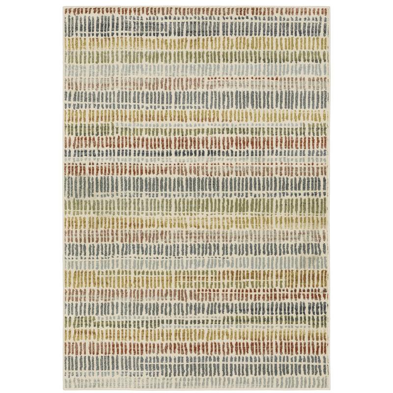 Branson BR06A Ivory/ Multi Indoor Area Rug - 9'10" x 12'10"