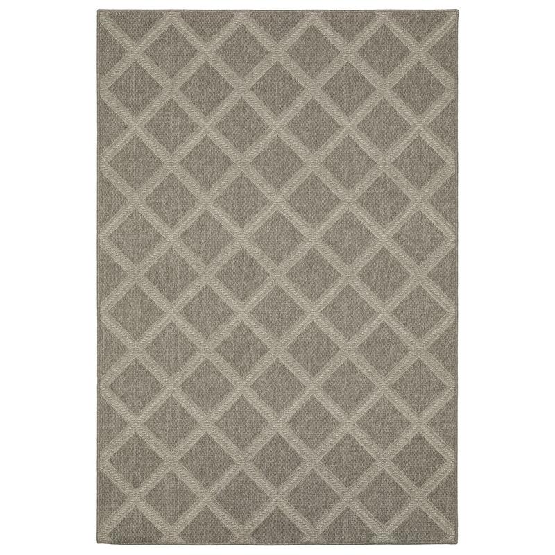 Caicos CA02N Grey/ Light Grey Ultimate Performance Area Rug - 3'3" x 5'