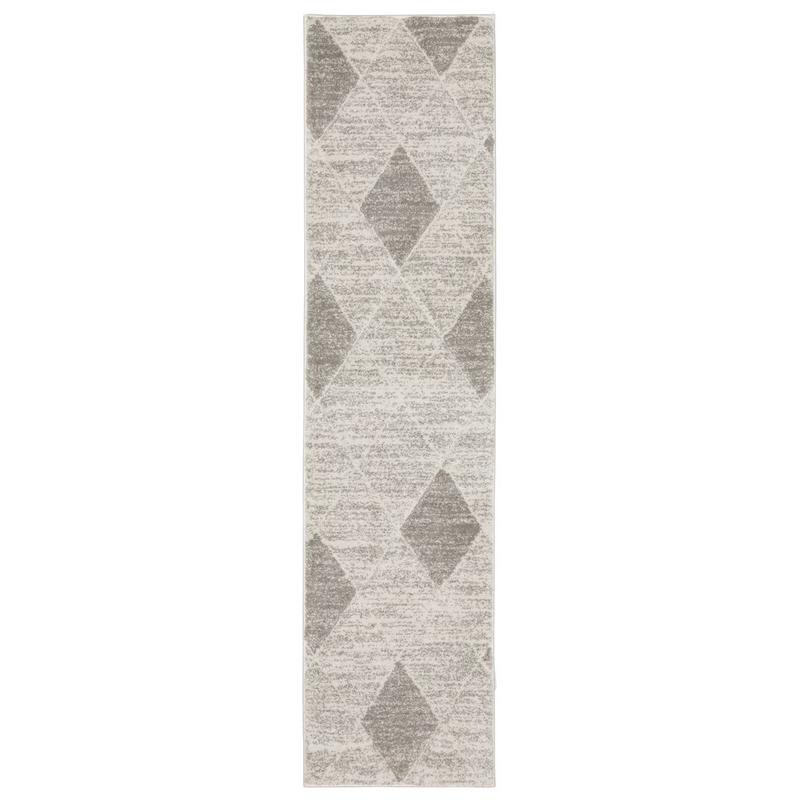 Cambria 005W2 Grey/ Ivory Indoor Area Rug - 1'10" x 7'6"