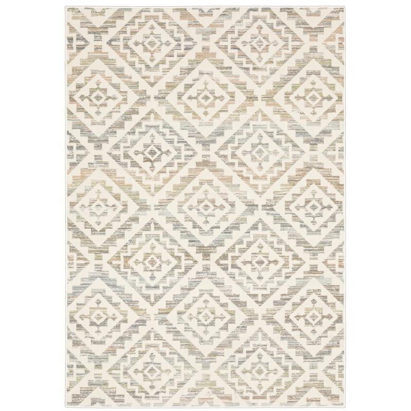 Capistrano 288Q1 Ivory/ Grey Indoor Area Rug - 9'10" x 12'10"