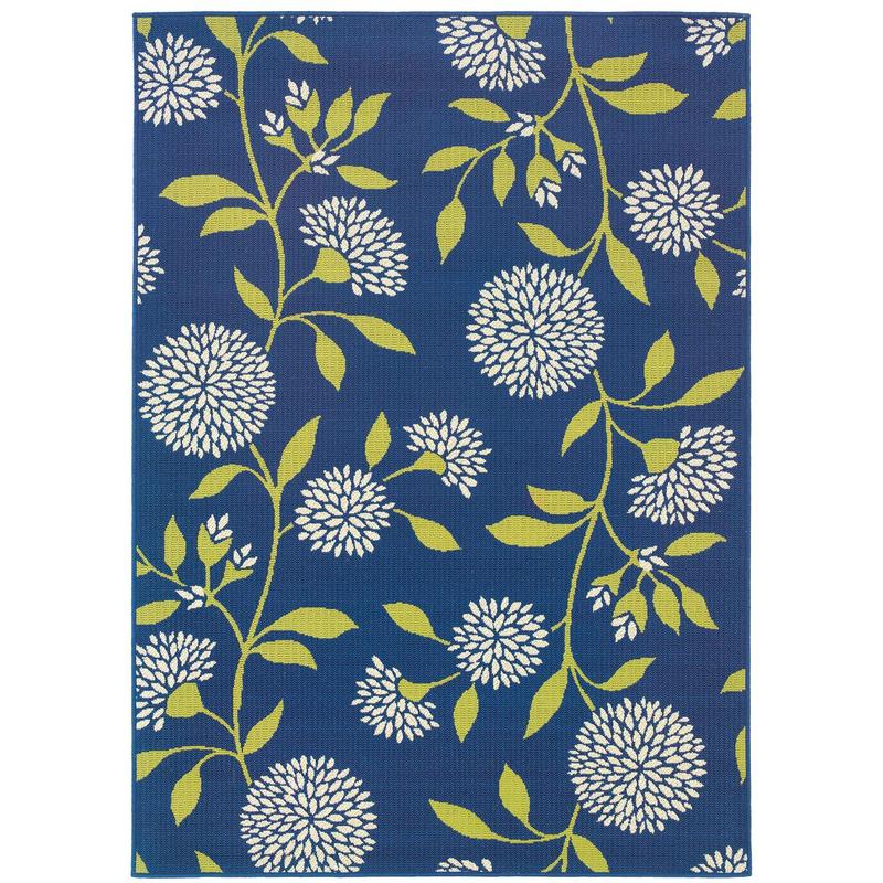 Caspian 8327L Blue/ Green Indoor/Outdoor Area Rug - 8'6" x 13'
