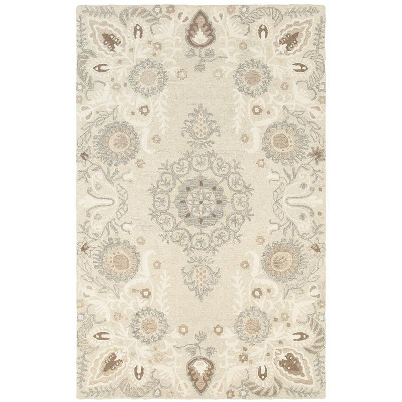 Craft 93000 Sand/ Ash Hand-crafted Wool Area Rug - 3'6" x 5'6"