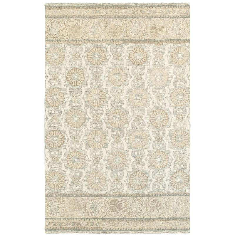 Craft 93002 Ash/ Sand Hand-crafted Wool Area Rug - 3'6" x 5'6"