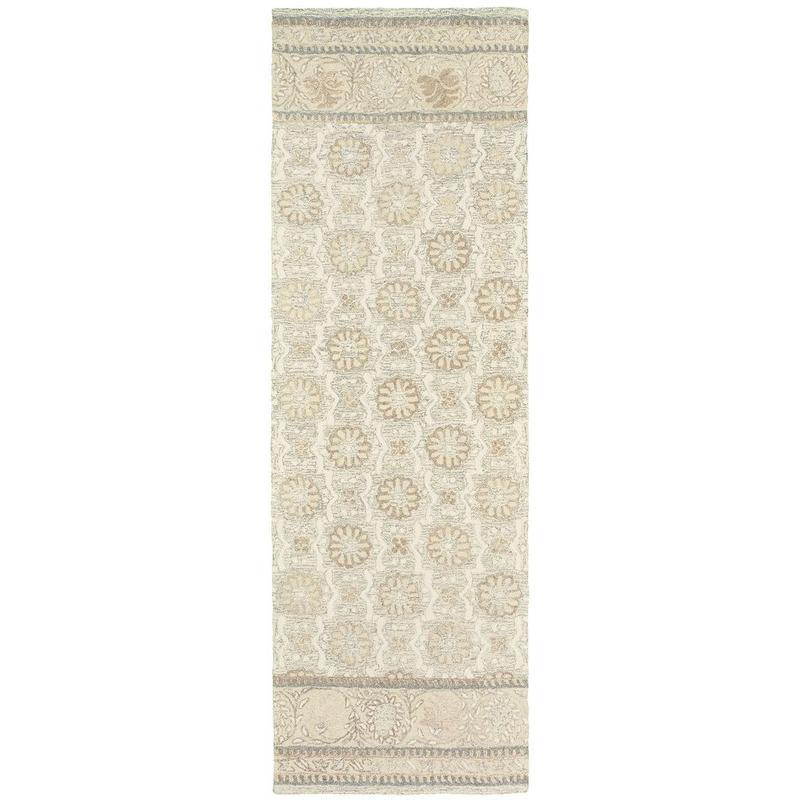 Craft 93002 Ash/ Sand Hand-crafted Wool Area Rug - 2'6" x 8'
