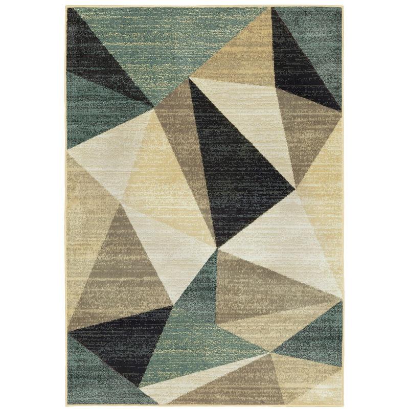 Evandale 9841B Grey/ Blue Indoor Area Rug - 9'10" x 12'10"